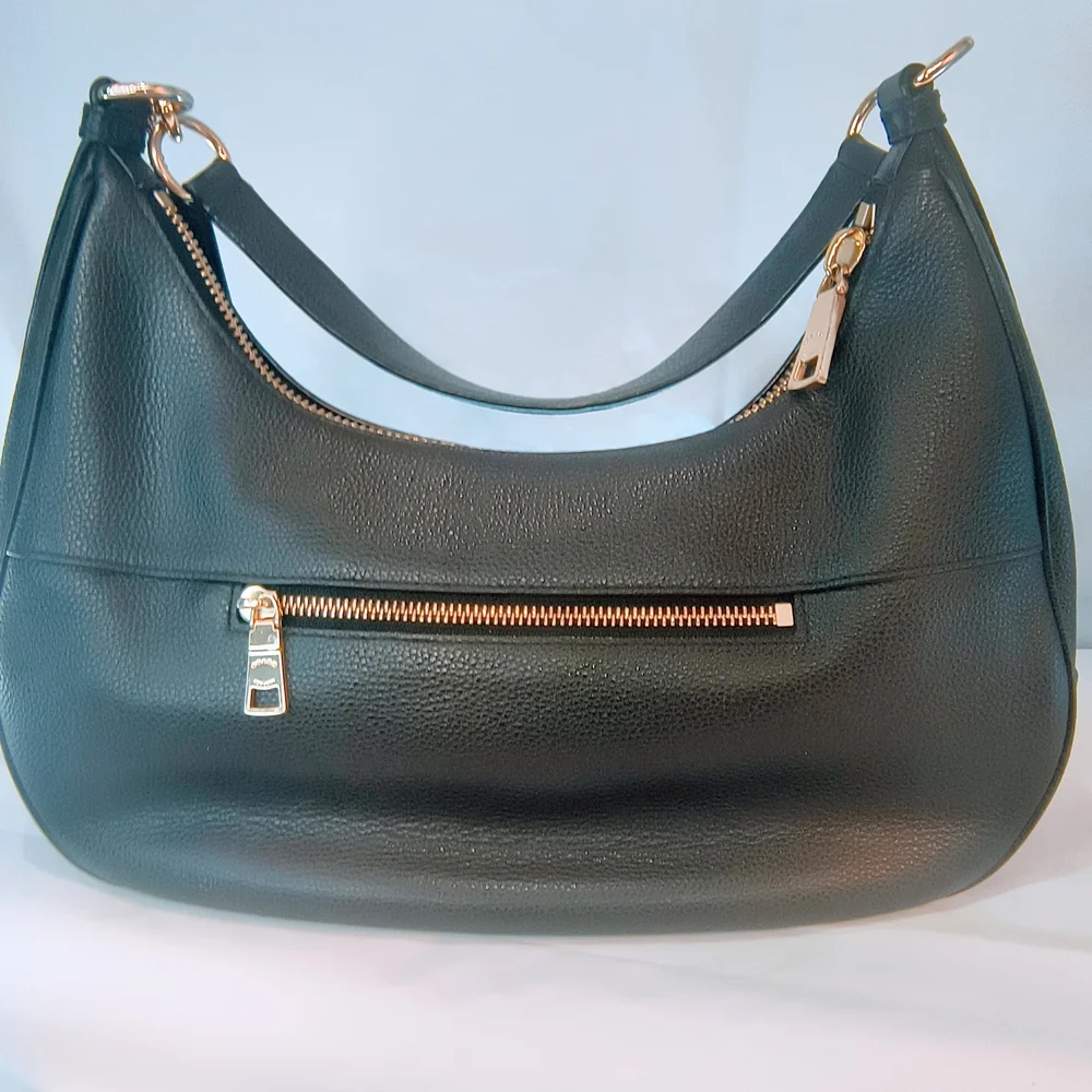 COACH 2017 Black Pebbled‎ Leather Harley Hobo Bag, F38250